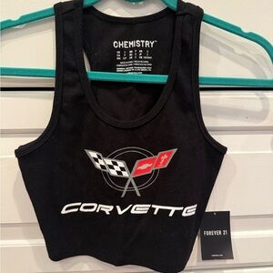 Forever 21 Black Corvette Tank Top